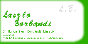 laszlo borbandi business card